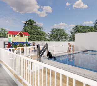 Playground com Vista para Piscina